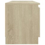 Meuble TV avec lumières LED chêne sonoma 120x30x35,5 cm – Image 8