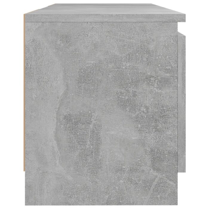 Meuble TV avec lumières LED gris béton 120x30x35,5 cm – Image 8