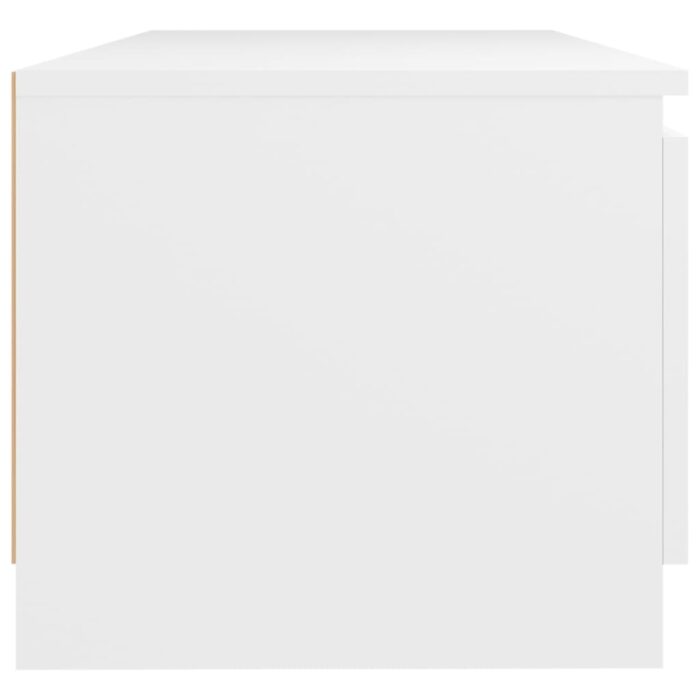 Meuble TV avec lumières LED blanc 140x40x35,5 cm – Image 8