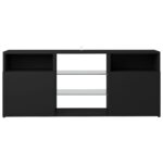 Meuble TV avec lumières LED noir 120x30x50 cm – Image 7