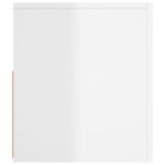 Meuble TV avec lumières LED blanc brillant 120x35x40 cm – Image 7