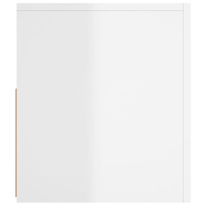 Meuble TV avec lumières LED blanc brillant 120x35x40 cm – Image 7