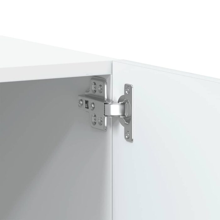 Meuble TV Blanc 100x35x40 cm Bois d'ingénierie – Image 7
