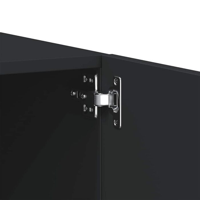 Meuble TV Noir 100x35x40 cm Bois d'ingénierie – Image 7