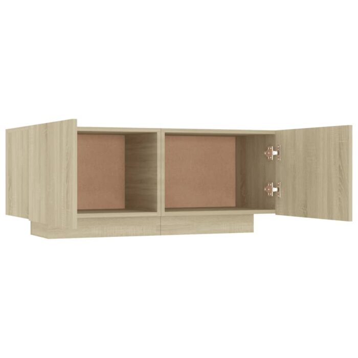 Meuble TV Chêne sonoma 100x35x40 cm Bois d'ingénierie – Image 2
