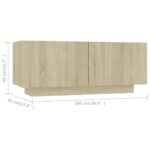 Meuble TV Chêne sonoma 100x35x40 cm Bois d'ingénierie – Image 6