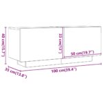 Meuble TV Chêne sonoma 100x35x40 cm Bois d'ingénierie – Image 9