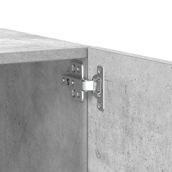 Meuble TV Gris béton 100x35x40 cm Bois d'ingénierie – Image 7