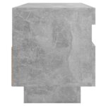 Meuble TV avec lumières LED gris béton 100x35x40 cm – Image 9