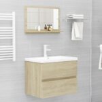 Miroir salle de bain Chêne sonoma 60x10,5x37 cm Bois ingénierie – Image 2