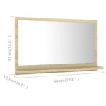 Miroir salle de bain Chêne sonoma 60x10,5x37 cm Bois ingénierie – Image 5