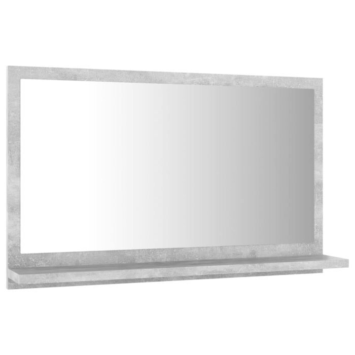 Miroir de salle de bain Gris béton 60x10,5x37 cm Aggloméré – Image 3
