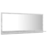 Miroir de salle de bain Gris béton 90x10,5x37 cm Aggloméré – Image 3