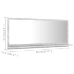 Miroir de salle de bain Gris béton 90x10,5x37 cm Aggloméré – Image 5