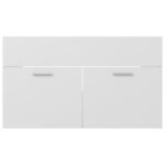Armoire d'évier Blanc 80x38,5x46 cm Bois d’ingénierie – Image 3