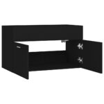 Armoire d'évier Noir 80x38,5x46 cm Bois d’ingénierie – Image 5