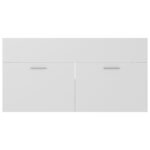Armoire d'évier Blanc 90x38,5x46 cm Bois d’ingénierie – Image 3