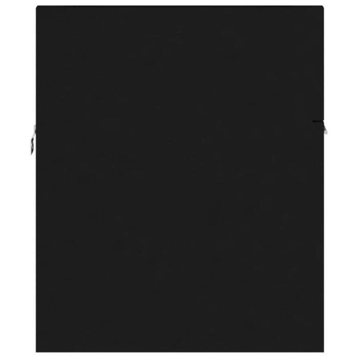 Armoire d'évier Noir 90x38,5x46 cm Bois d’ingénierie – Image 4