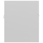 Armoire d'évier Blanc brillant 90x38,5x46 cm Bois d’ingénierie – Image 4