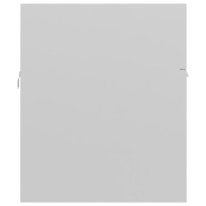 Armoire d'évier Blanc brillant 90x38,5x46 cm Bois d’ingénierie – Image 4