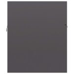Armoire d'évier Gris brillant 90x38,5x46 cm Bois d’ingénierie – Image 4