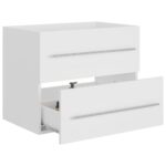 Armoire d'évier Blanc 60x38,5x48 cm Bois d’ingénierie – Image 2