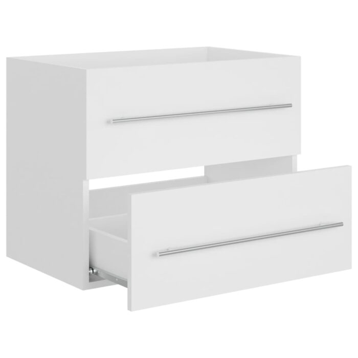 Armoire d'évier Blanc 60x38,5x48 cm Bois d’ingénierie – Image 3