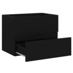 Armoire d'évier Noir 60x38,5x45 cm Bois d’ingénierie – Image 4