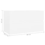 Armoire d'évier Blanc 80x38,5x45 cm Bois d'ingénierie – Image 5