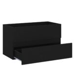 Armoire d'évier Noir 80x38,5x45 cm Bois d'ingénierie – Image 2