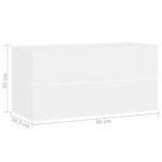 Armoire d'évier Blanc 90x38,5x45 cm Bois d'ingénierie – Image 5