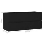 Armoire d'évier Noir 100x38,5x45 cm Bois d'ingénierie – Image 5