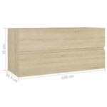 Armoire d'évier Chêne sonoma 100x38,5x45 cm Bois d'ingénierie – Image 5