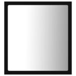 Miroir à LED de salle de bain Noir 40x8,5x37 cm Acrylique – Image 4