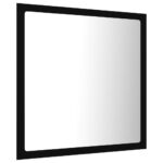 Miroir à LED de salle de bain Noir 40x8,5x37 cm Acrylique – Image 5