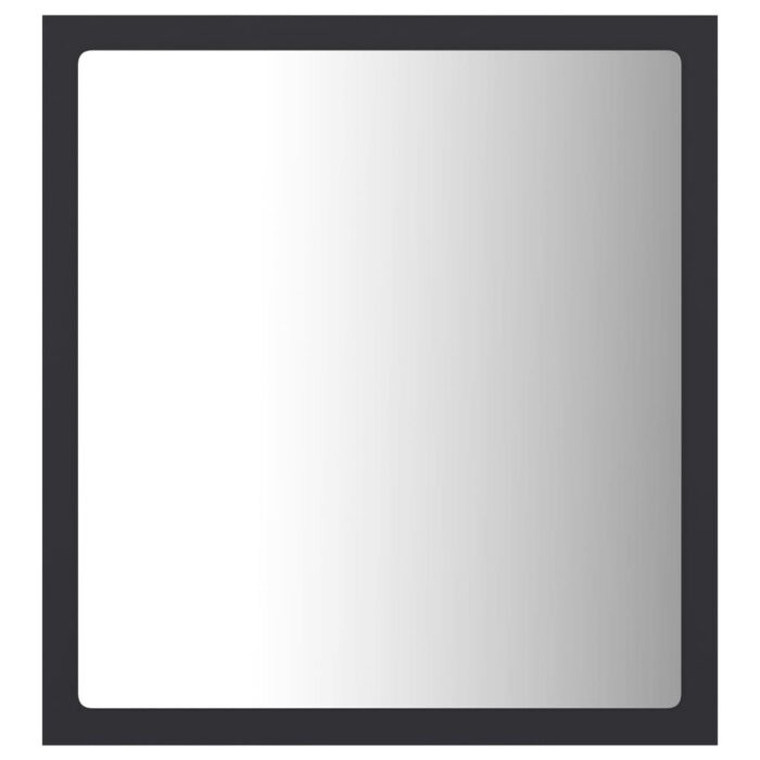 Miroir à LED de salle de bain Gris 40x8,5x37 cm Acrylique – Image 4