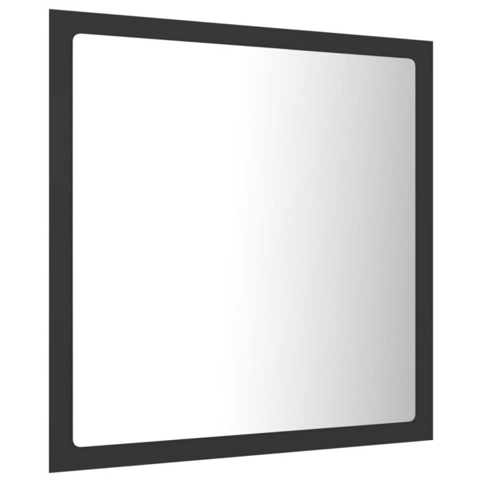 Miroir à LED de salle de bain Gris 40x8,5x37 cm Acrylique – Image 5