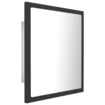 Miroir à LED de salle de bain Gris 40x8,5x37 cm Acrylique – Image 6