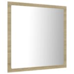 Miroir LED de salle de bain Chêne sonoma 40x8,5x37 cm Acrylique – Image 5