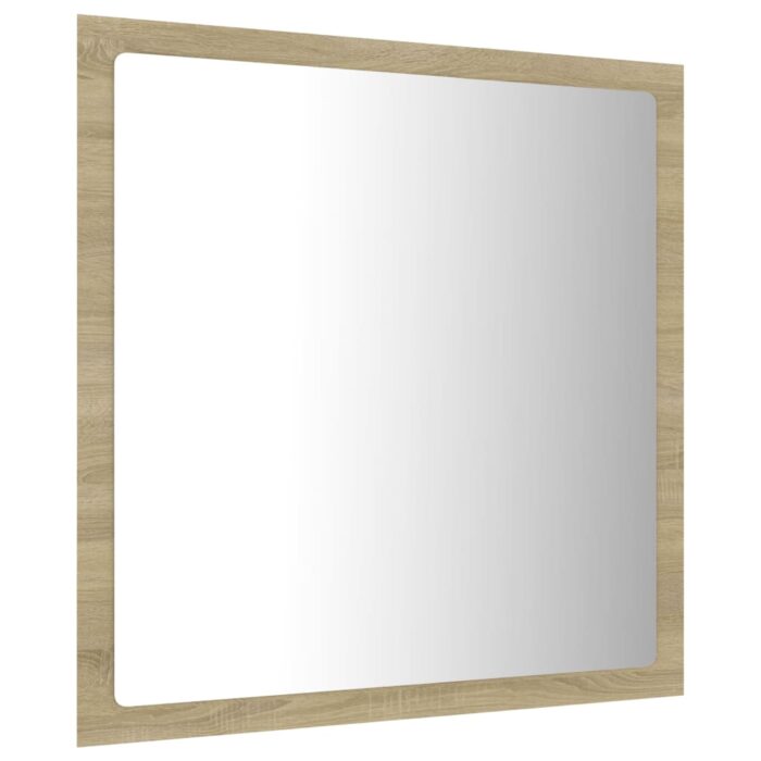Miroir LED de salle de bain Chêne sonoma 40x8,5x37 cm Acrylique – Image 5