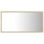 Miroir LED de salle de bain Chêne sonoma 80x8,5x37 cm Acrylique – Image 5