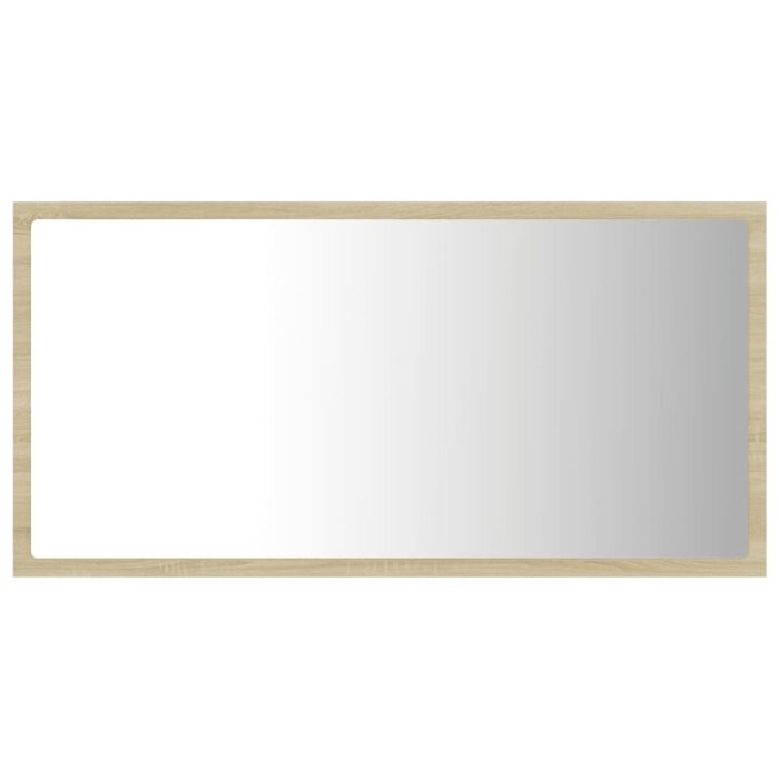 Miroir LED de salle de bain Chêne sonoma 80x8,5x37 cm Acrylique – Image 5