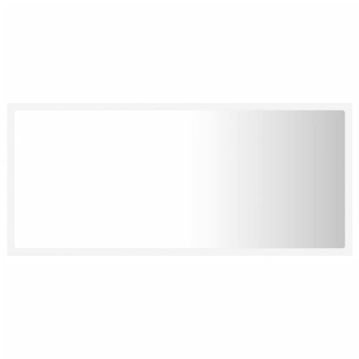 Miroir à LED de salle de bain Blanc 90x8,5x37 cm Acrylique – Image 4