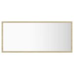 Miroir LED de salle de bain Chêne sonoma 90x8,5x37 cm Acrylique – Image 4