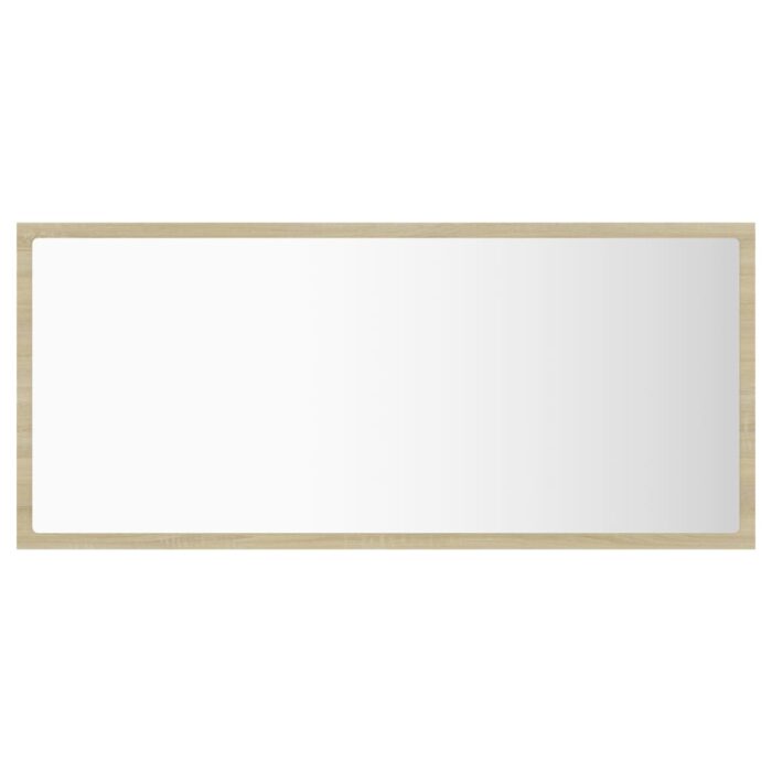 Miroir LED de salle de bain Chêne sonoma 90x8,5x37 cm Acrylique – Image 4