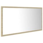 Miroir LED de salle de bain Chêne sonoma 90x8,5x37 cm Acrylique – Image 5