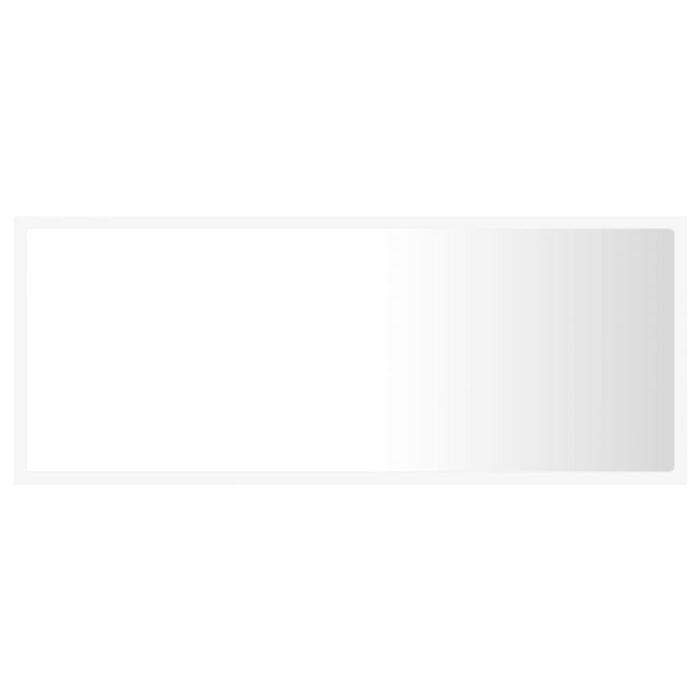 Miroir à LED de salle de bain Blanc 100x8,5x37 cm Acrylique – Image 5