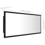 Miroir à LED de salle de bain Noir 100x8,5x37 cm Acrylique – Image 10