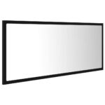 Miroir à LED de salle de bain Noir 100x8,5x37 cm Acrylique – Image 4