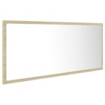 Miroir LED de salle de bain Chêne sonoma 100x8,5x37cm Acrylique – Image 4